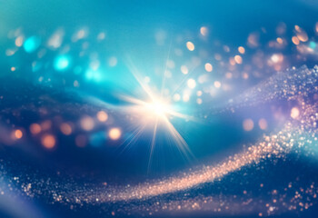 Leinwandbilder - Abstract grainy gradient background with blue hues.