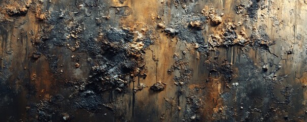 Aufkleber - Corroded metal texture showing rust and corrosion stains