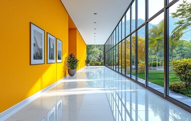 Poster - Bright and modern empty room design