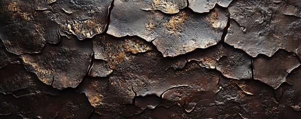 Aufkleber - Abstract background showing cracked and weathered metal surface