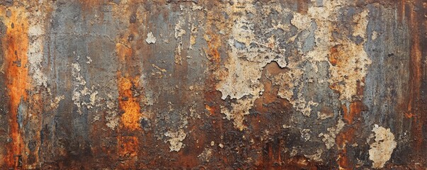 Aufkleber - Old weathered rusty metal texture showing discoloration