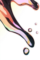 Poster - Mesmerizing Abstract Fluid Art with Colorful Swirls and Dynamic Flow for Modern Creative Designs