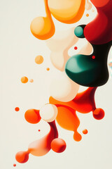 Poster - Dynamic Abstract Design with Colorful Fluid Forms and Vibrant Shapes in Modern Graphic Composition