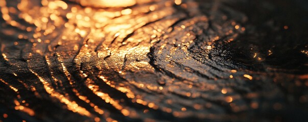 Aufkleber - Abstract golden texture background shining in the dark