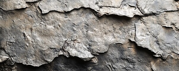 Poster - Dark grey stone wall texture forming abstract pattern