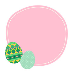 Wall Mural - easter png frame sticker, colorful eggs collage element