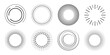 © Anastasiia - Collection of speed dotted, dashed, ripple circle vector icons