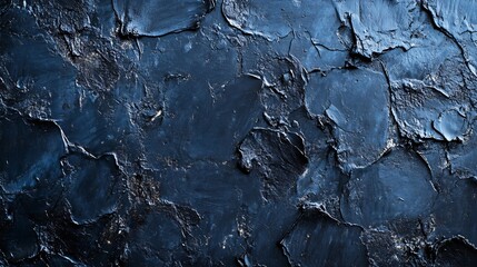 Poster - Dark blue textured wall providing copy space