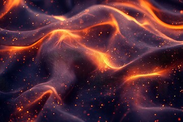 Wall Mural - stunning 4k image of dark maroon silk with glowing effects, evoking passion and luxury.