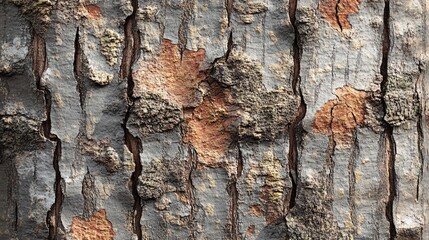 Aufkleber - Close-up view of tree bark showing rough texture and patterns