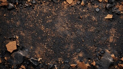 Poster - Close-Up Image of Cork Board Texture Featuring Rich Earthy Tones and Varied Surface Elements Captured for Artistic and Design Uses