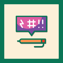 Poster - Stylized Complaint Icon: Reporting Bug or Issue