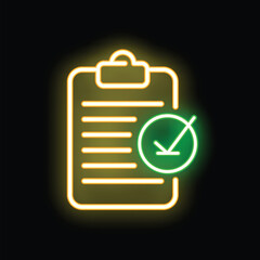 Poster - This vibrant neon sign is perfect for projects related to productivity, task management, and achieving goals