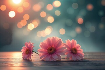 Wall Mural - Vibrant Vintage Gradient Background with Bokeh Effects and Nostalgic Haze