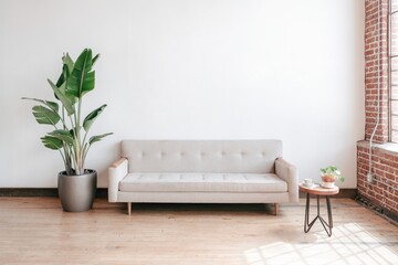 Sticker - Beige sofa in loft living room