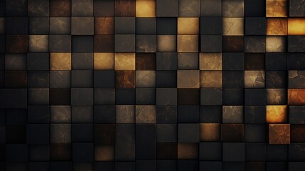 Poster - Grainy Mosaic Pattern of Rectangles in Various Shades of Dark and Light Tones for Textures and Backgrounds Design