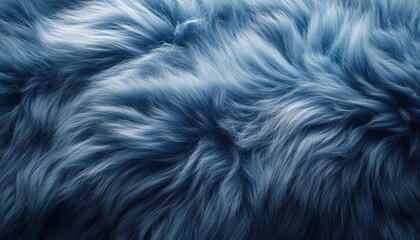 Wall Mural - Blue Fur Texture Soft Fluffy Background