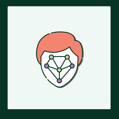 Poster - Stylized Icon: Face Recognition Network Visualization