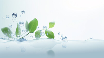 Poster - A transparent bubble of water floating in the air, perfect for organic-themed background and banners.

