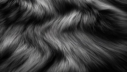 Wall Mural - Abstract Texture Of Wavy Dark Fur Or Hair