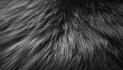 Wall Mural - Close Up View of Dark Gray Fur Texture