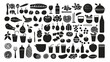 © Pixora Labs - set of icons representing food and drink on white background