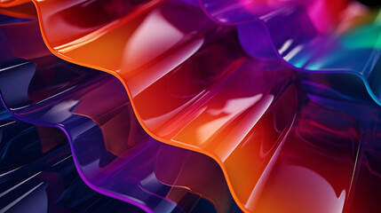 Leinwandbilder - A vibrant background design with colorful frosted glass elements, ideal for modern technology-themed displays.

