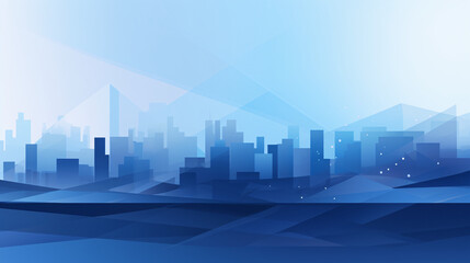 Leinwandbilder - A blue monochrome 2D flat line art background, offering a minimalistic and modern tech design.

