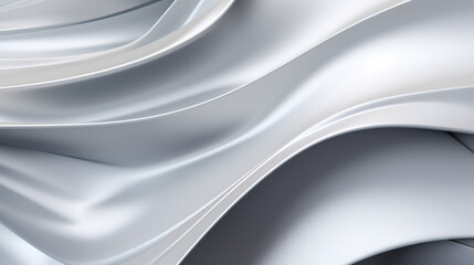 Poster - A sleek, premium silver textured backdrop with wavy patterns, perfect for display and presentation banners.

