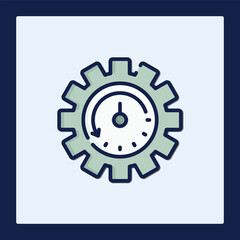 Poster - Efficient Time Management Gear Icon Design