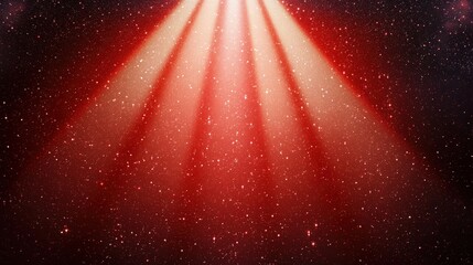 Poster - Red textured background illuminated by bright spotlights creating a dramatic and vibrant atmosphere for art, design, or stage productions