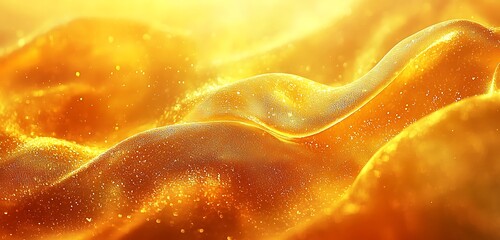 Wall Mural - witness the elegance of an abstract golden background where a yellow grainy gradient texture brings 