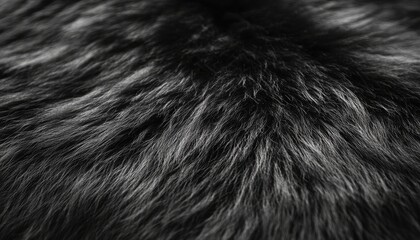 Wall Mural - Dark Fur Texture Close Up Abstract Image