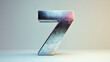 © Nichapa888 - sharp-edged number 7 with shadows, reflecting light with a metallic finish