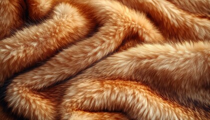 Wall Mural - Luxurious Red Fox Fur Texture Background
