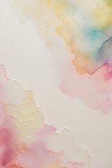 Poster - watercolor abstract art with gentle pastel hues blending in soft shapes and textures for a serene ae