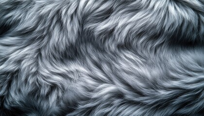 Wall Mural - Gray Fur Texture Soft Fluffy Background