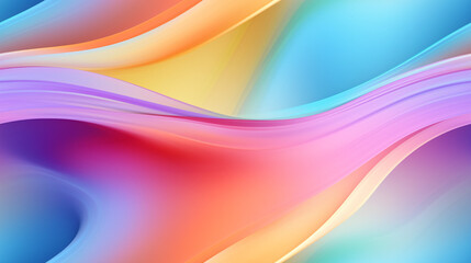 Fototapete - Iridescent rainbow smooth gradient background, ideal for vibrant technology banners and presentation display wallpapers.


