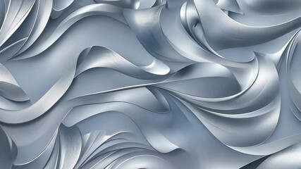 Poster - Captivating swirls and patterns in metallic gray evoke a sense of movement and elegance, showcasing modern artistic design elements