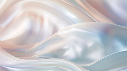 Poster - A subtle pearl nacre iridescent texture on a premium white background, perfect for technology presentations.

