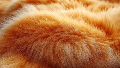 Wall Mural - Close up view of ginger cat fur texture