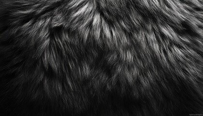 Wall Mural - Dark Gray Fur Texture Background Image