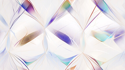 Leinwandbilder - The lines form diamonds and abstract iridescent patterns on a white premium background for a tech-inspired backdrop.

