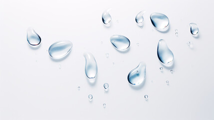 Leinwandbilder - A white background with transparent drops, creating a sleek, clean design, perfect for wallpaper and presentation backgrounds, offering a minimalist and modern aesthetic.

