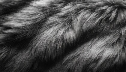 Wall Mural - Textured Gray Fur Background Image