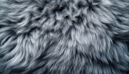 Wall Mural - Gray Fur Texture Close Up Detailed View