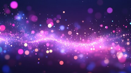 Leinwandbilder - Enchanting Cosmic Galaxy with Shimmering Celestial Particles and Radiant Nebula Glow  Vibrant abstract space background with glittering stars luminous energy and iridescent light effects