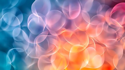 Poster - Mesmerizing abstract background with blurred colorful bokeh lights in a captivating gradient of vibrant hues creating a dreamlike