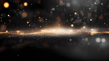 Fototapete - Mesmerizing background of glittering shimmering lights against a dark ethereal night sky with a magical celestial atmosphere  This digital art rendering creates a sense of fantasy