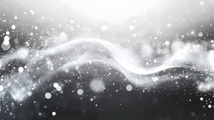 Fototapete - Mesmerizing snowstorm sweeping over majestic mountain landscape with snow flurries filling the air and blanketing the scenery in a pristine winter wonderland